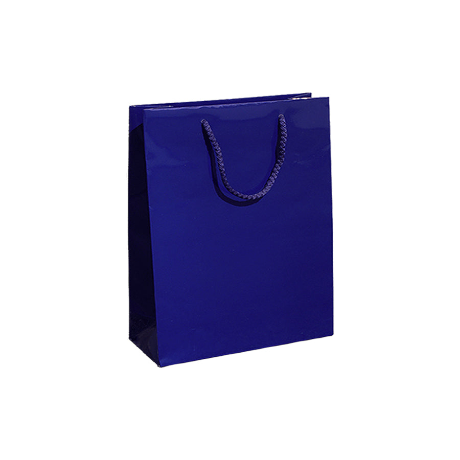 200g Coated Paper Bags - Gloss Laminated - Dark Blue