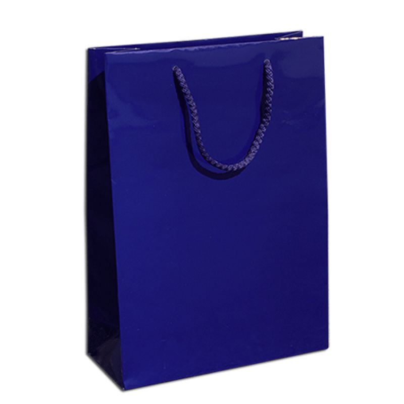 200g Coated Paper Bags - Gloss Laminated - Dark Blue