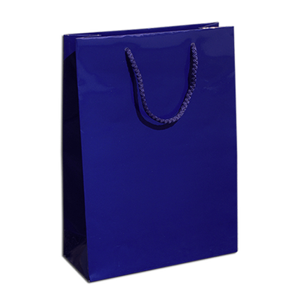200g Coated Paper Bags - Gloss Laminated - Dark Blue