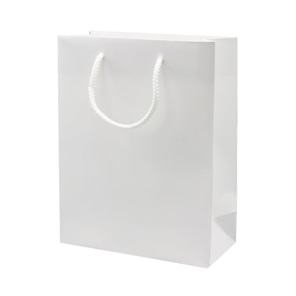 Coated Paper Bags 200g - Matt Laminated - White