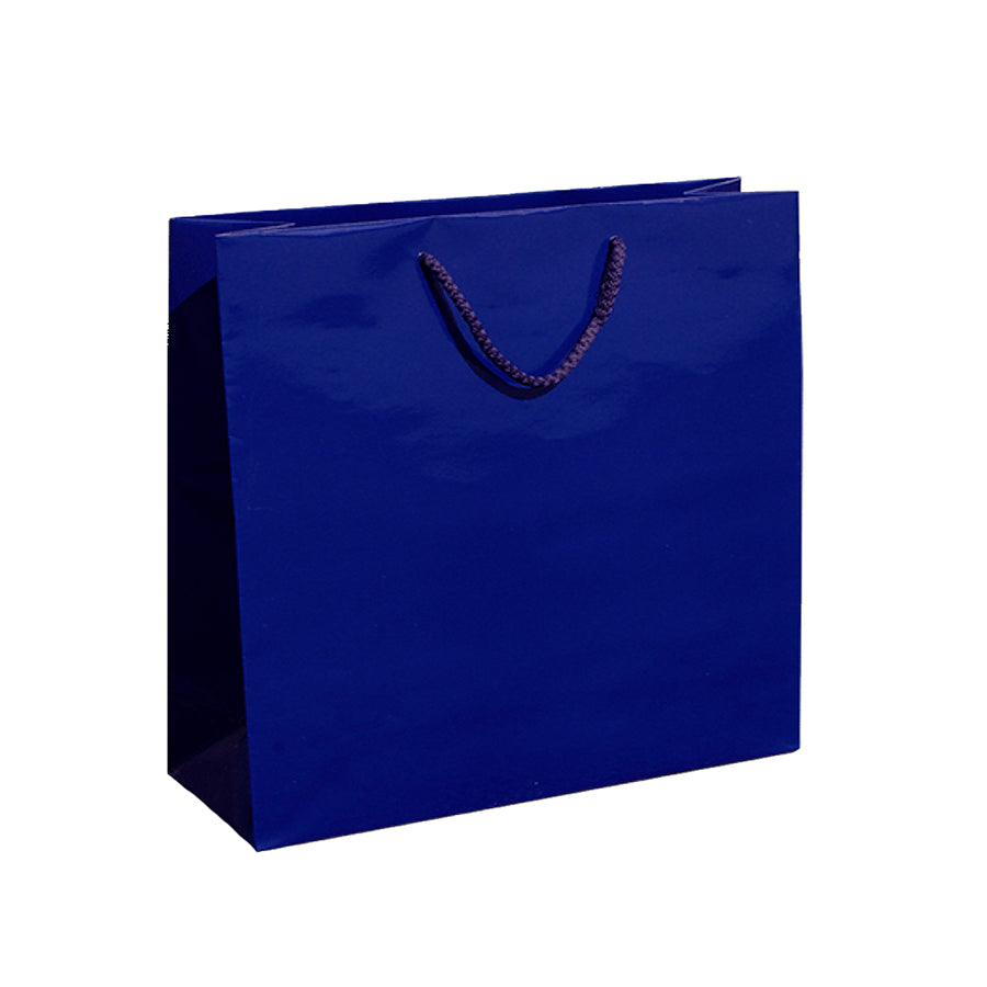 200g Coated Paper Bags - Gloss Laminated - Dark Blue