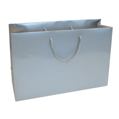Bolsas de papel estucado de 200 g - Laminado brillante - Plata