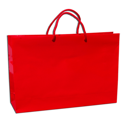 200gsm Coated Paper Bags - Gloss Laminated - Red
