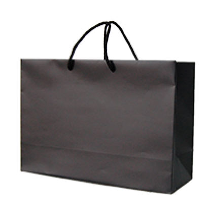 200g Coated Paper Bags - Matt Laminated - Black