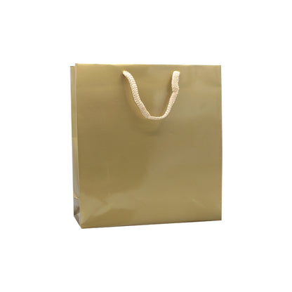 200g Coated Paper Bags - Gloss Laminated - Gold