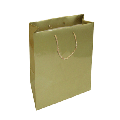 200g Coated Paper Bags - Gloss Laminated - Gold