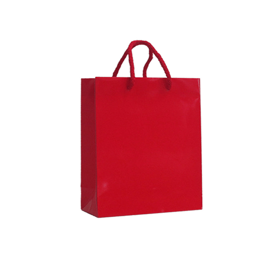 200gsm Coated Paper Bags - Gloss Laminated - Red
