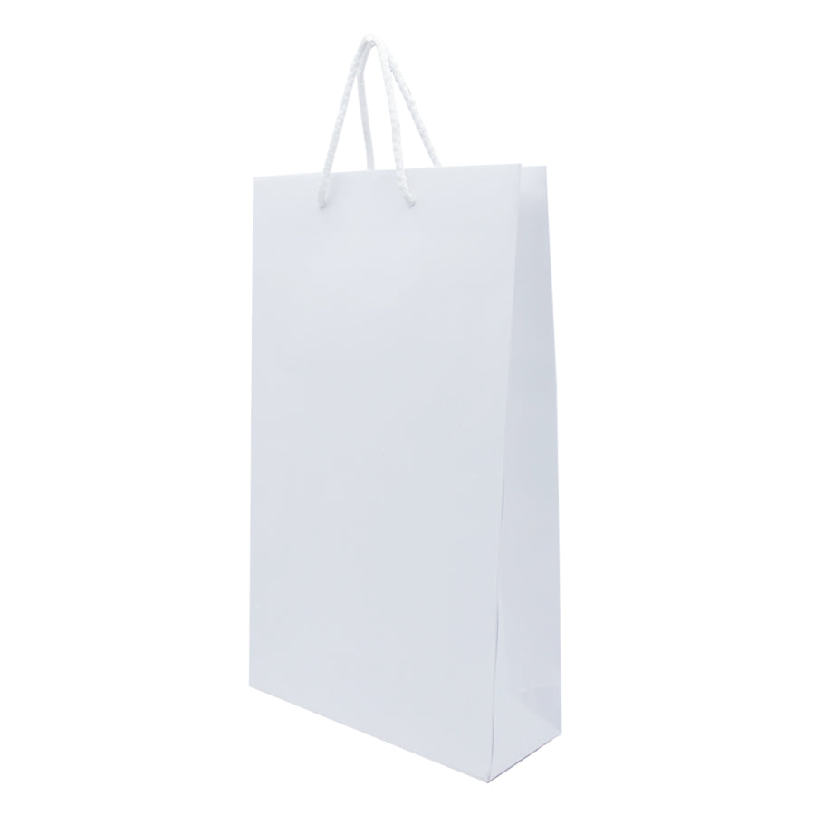 Coated Paper Bags 200g - Matt Laminated - White