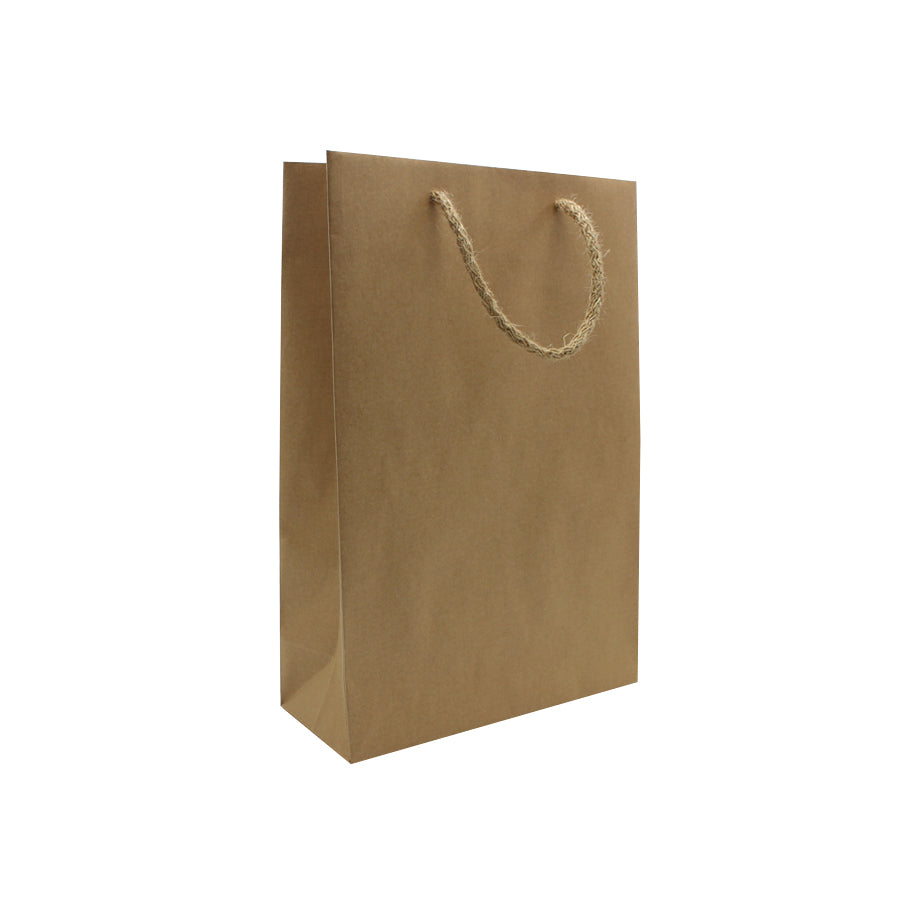 Kraft Natural Kraft Paper Bags 135gsm with Cord - Kraft