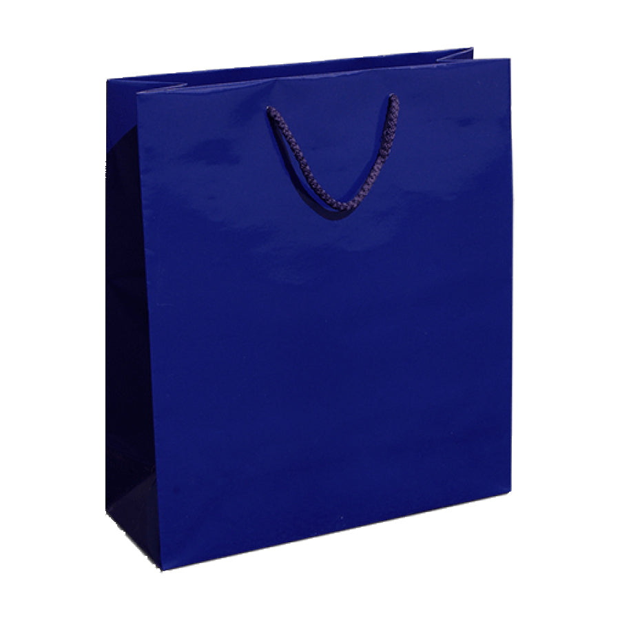 200g Coated Paper Bags - Gloss Laminated - Dark Blue