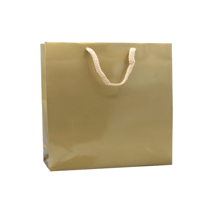 200g Coated Paper Bags - Gloss Laminated - Gold