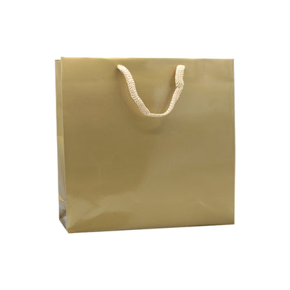 200g Coated Paper Bags - Gloss Laminated - Gold