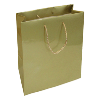 200g Coated Paper Bags - Gloss Laminated - Gold