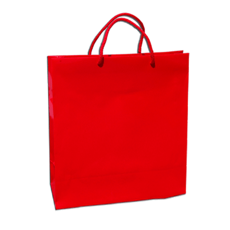 200gsm Coated Paper Bags - Gloss Laminated - Red
