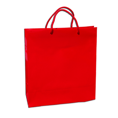 200gsm Coated Paper Bags - Gloss Laminated - Red