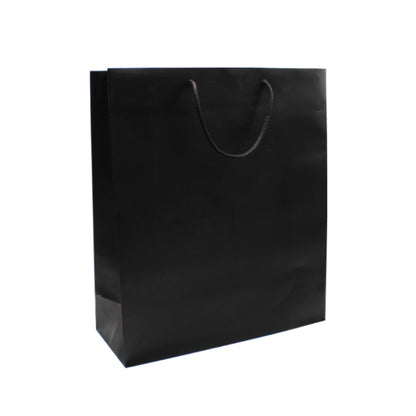 200g Coated Paper Bags - Matt Laminated - Black