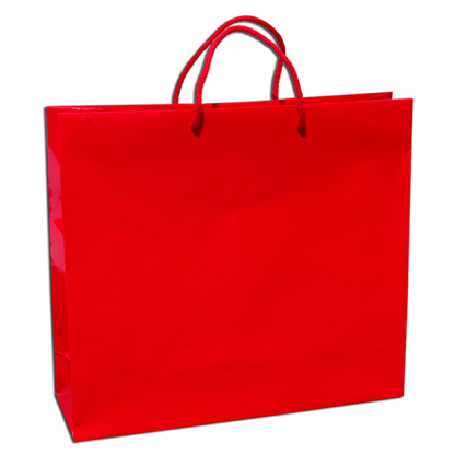200gsm Coated Paper Bags - Gloss Laminated - Red