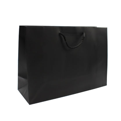 200g Coated Paper Bags - Matt Laminated - Black