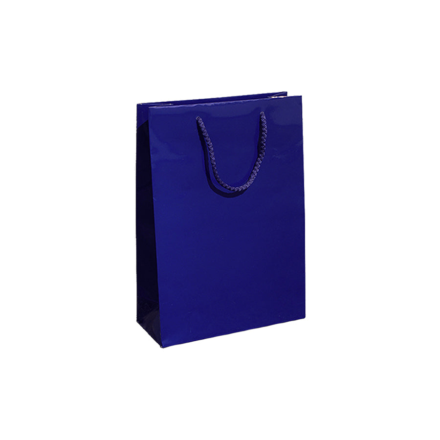 200g Coated Paper Bags - Gloss Laminated - Dark Blue