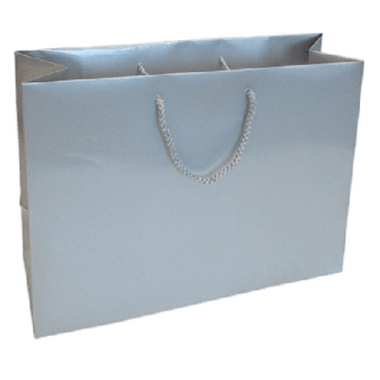 Bolsas de papel estucado de 200 g - Laminado brillante - Plata