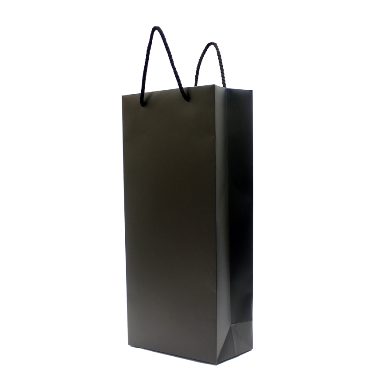 200g Coated Paper Bags - Matt Laminated - Black