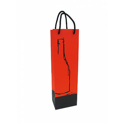 Bolsas de Papel Couché 200g - Laminado Mate - Naranja y Negro