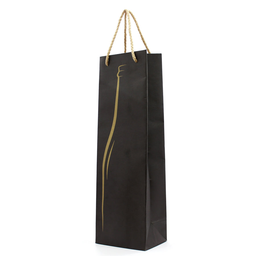 140g Natural Kraft Paper Bags - Black and Gold