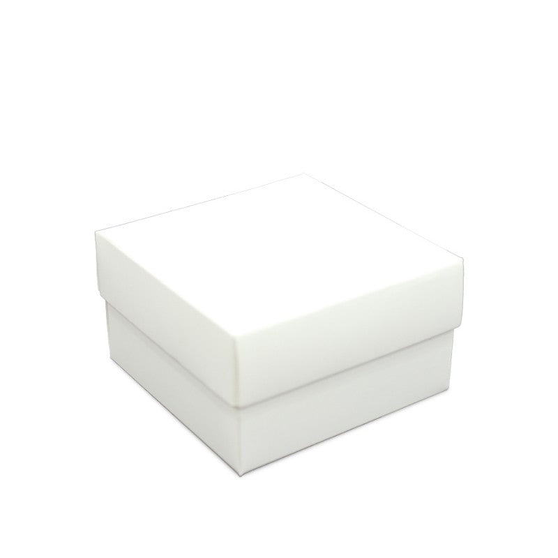 Caixas em Cartolina com Tampa e Fundo 300g - Branco - "Chromolux"