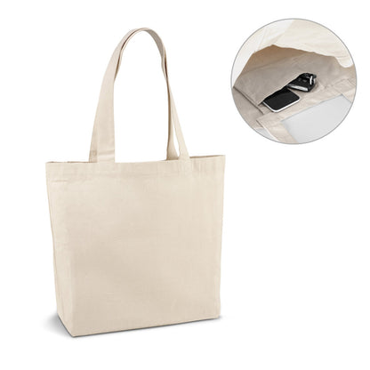 Bolsa de algodón 280g con asa de 65cm - Crudo