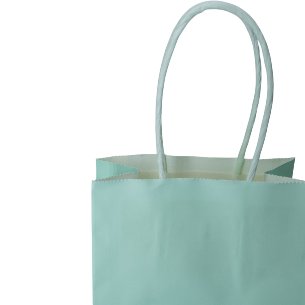 Sacos Asa Torcida Kraft Branco 90g - Azul Pastel