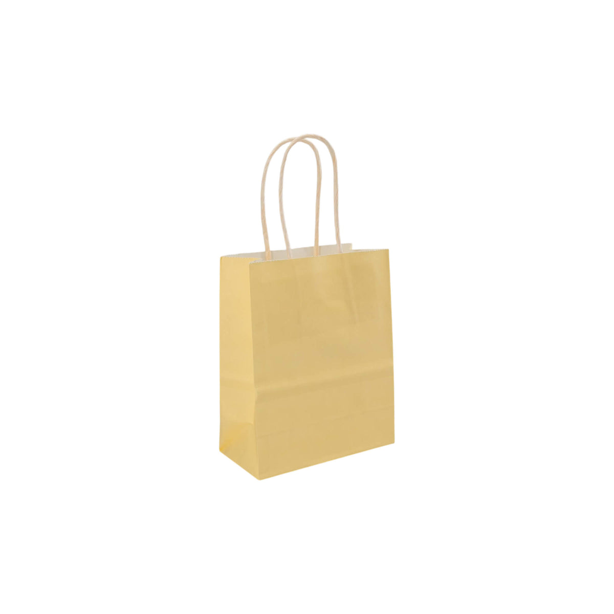 Sacos Asa Torcida Kraft Branco 90g - Amarelo Pastel