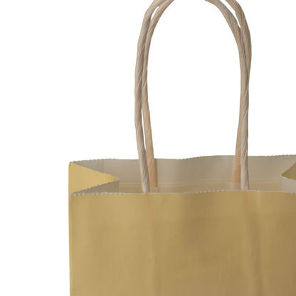 Sacos Asa Torcida Kraft Branco 90g - Amarelo Pastel