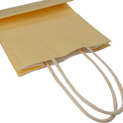 Sacos Asa Torcida Kraft Branco 90g - Amarelo Pastel