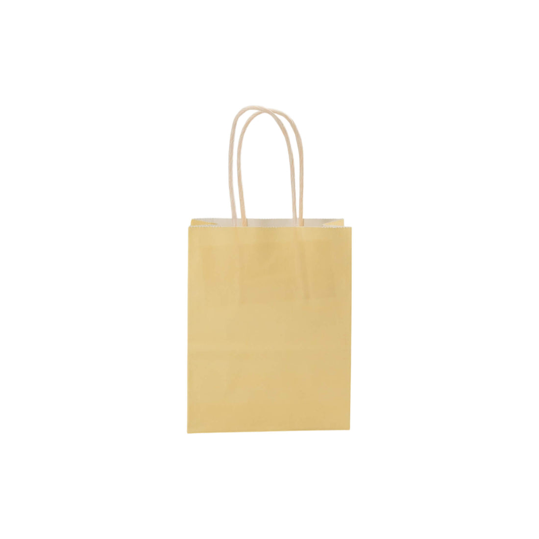 Sacos Asa Torcida Kraft Branco 90g - Amarelo Pastel