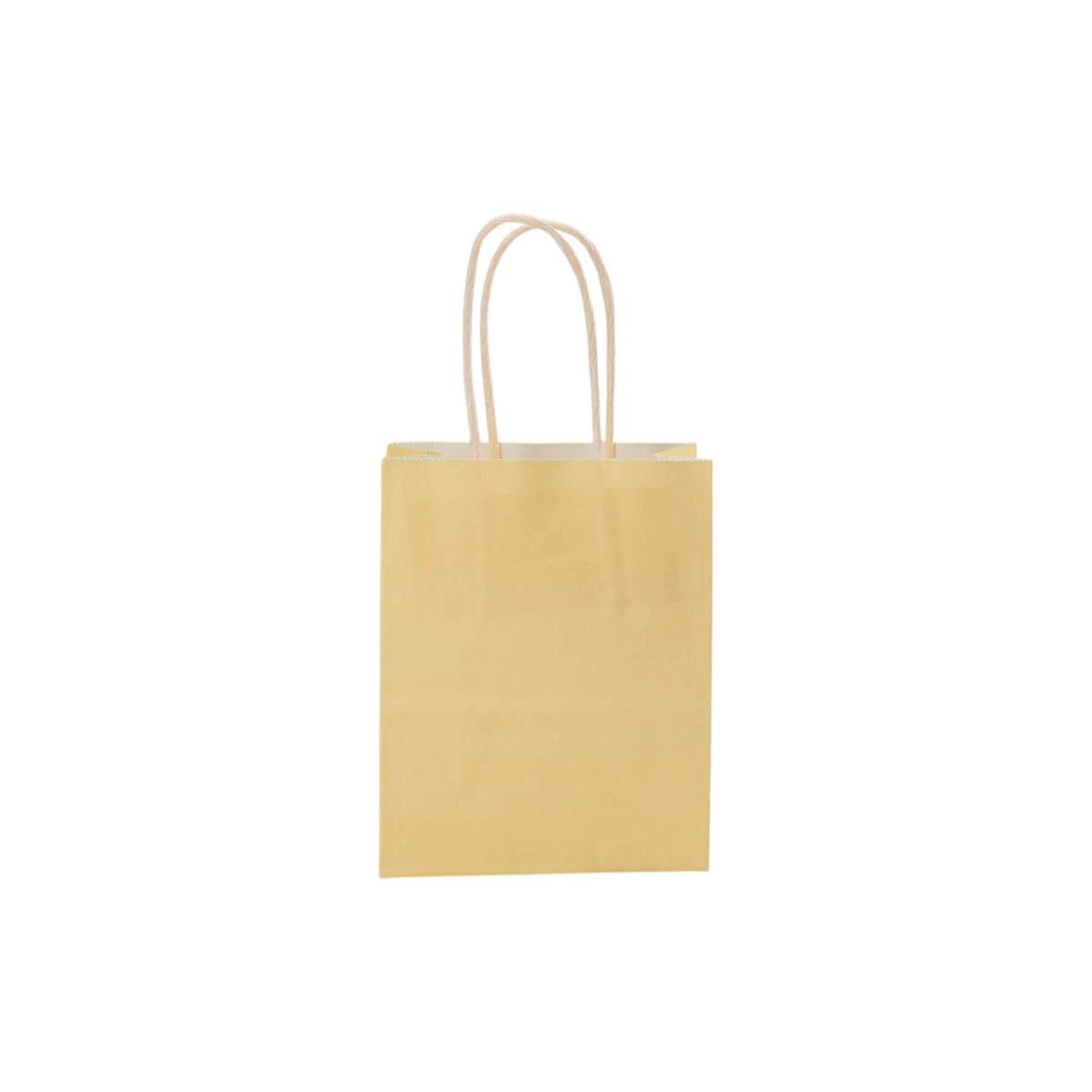 Sacos Asa Torcida Kraft Branco 90g - Amarelo Pastel