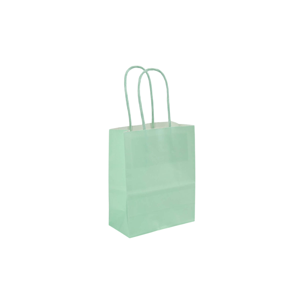 Sacos Asa Torcida Kraft Branco 90g - Verde Pastel