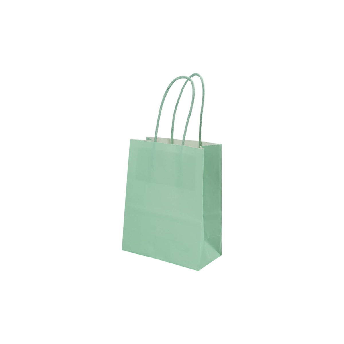 Sacos Asa Torcida Kraft Branco 90g - Verde Pastel