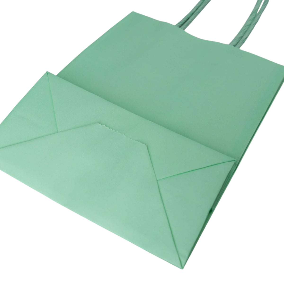 Sacos Asa Torcida Kraft Branco 90g - Verde Pastel