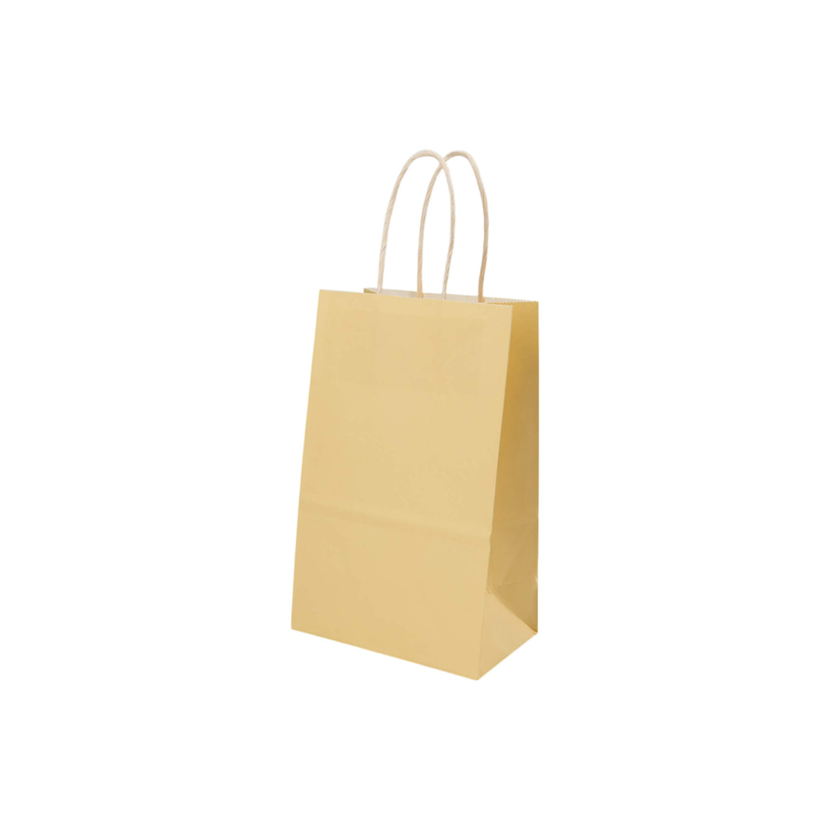 Sacos Asa Torcida Kraft Branco 90g - Amarelo Pastel