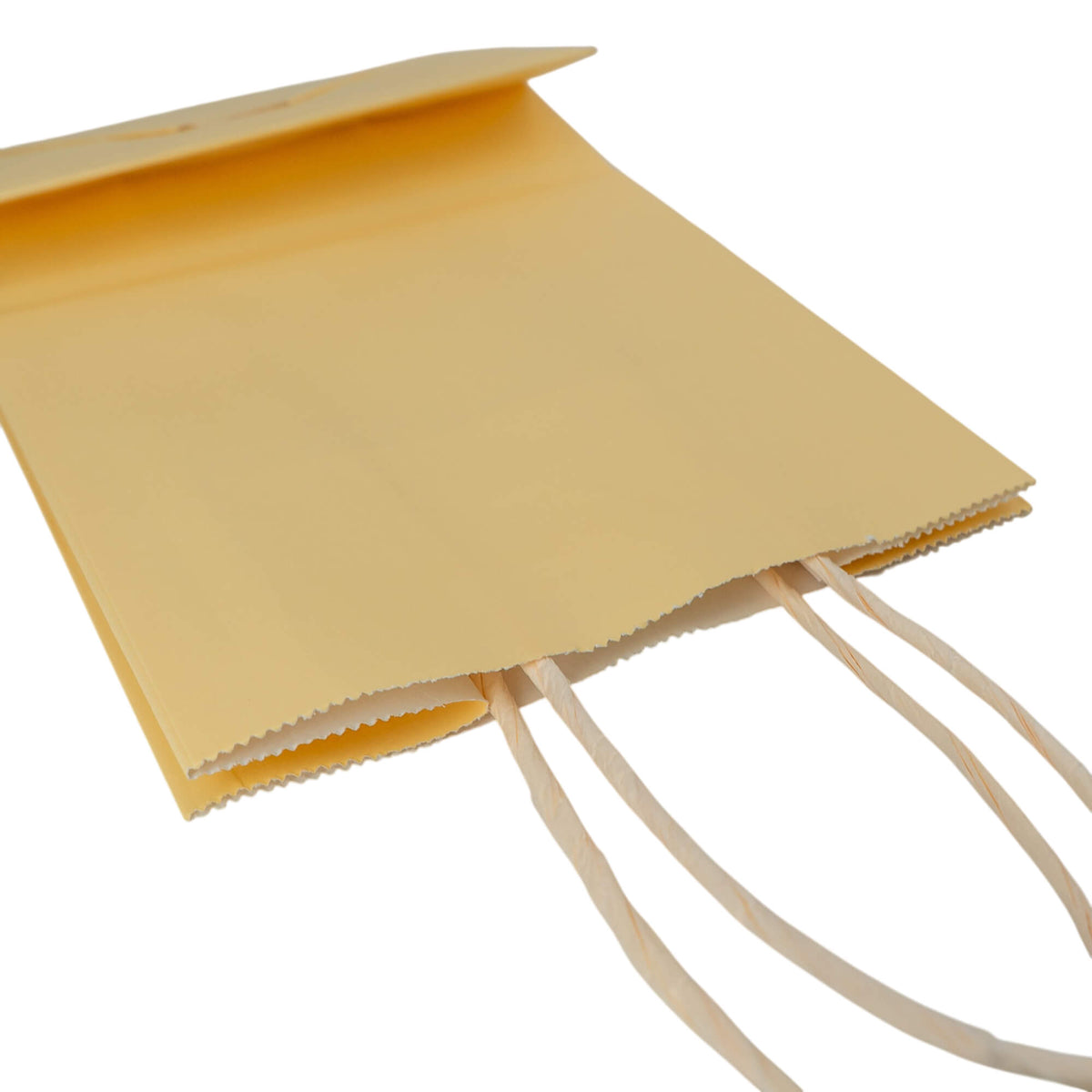 Sacos Asa Torcida Kraft Branco 90g - Amarelo Pastel