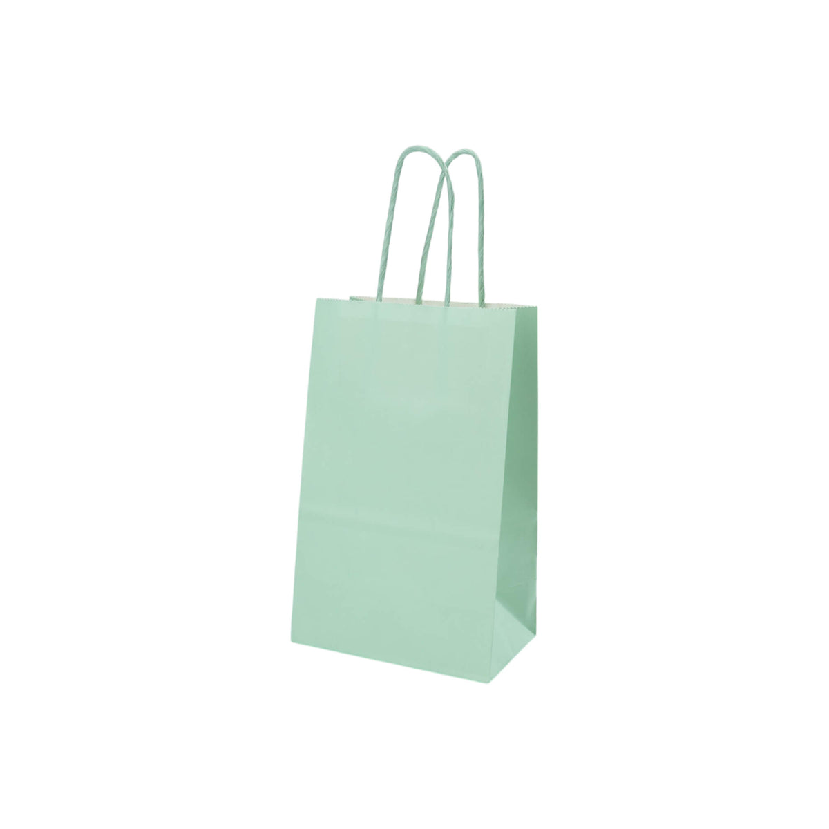 Sacos Asa Torcida Kraft Branco 90g - Verde Pastel
