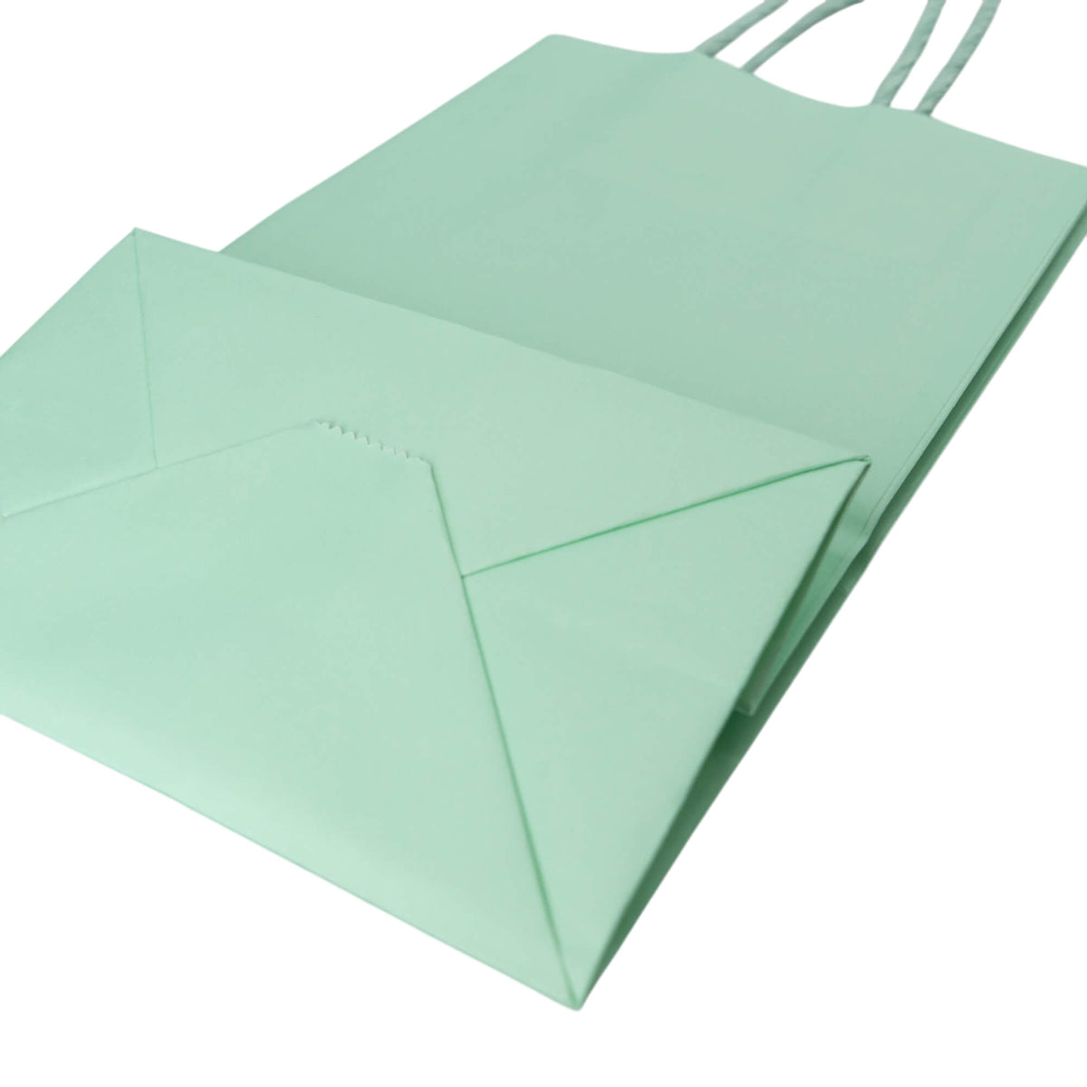 Sacos Asa Torcida Kraft Branco 90g - Verde Pastel