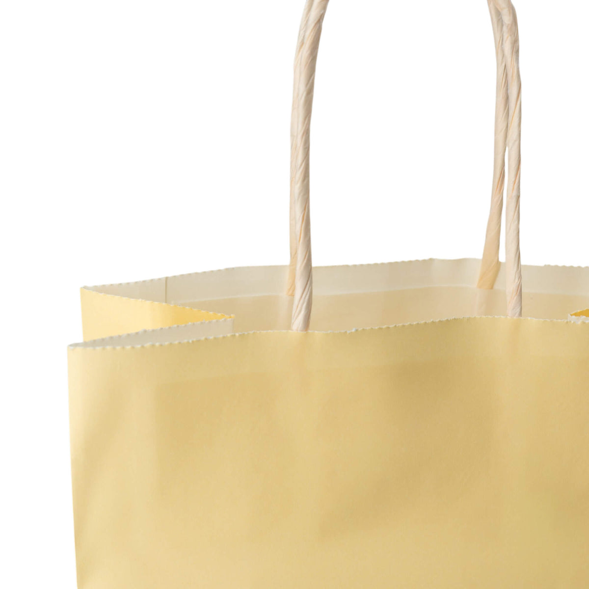 Sacos Asa Torcida Kraft Branco 90g - Amarelo Pastel