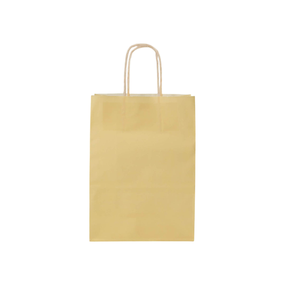 Sacos Asa Torcida Kraft Branco 90g - Amarelo Pastel