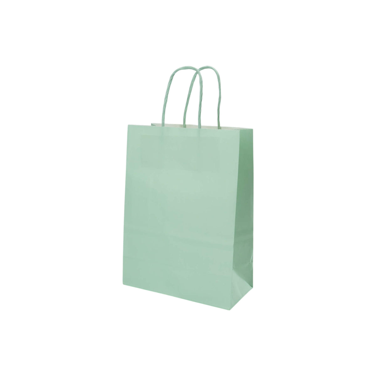 Sacos Asa Torcida Kraft Branco 90g - Verde Pastel
