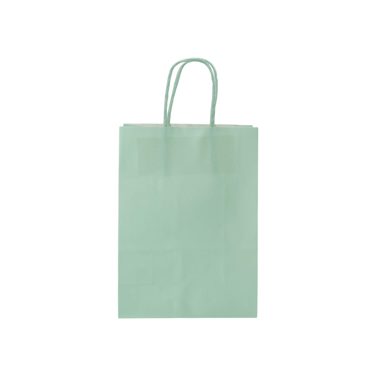 Sacos Asa Torcida Kraft Branco 90g - Verde Pastel