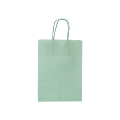 Sacos Asa Torcida Kraft Branco 90g - Verde Pastel