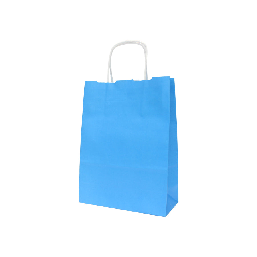 Sacos Asa Torcida Kraft Branco 90g - Azul Claro