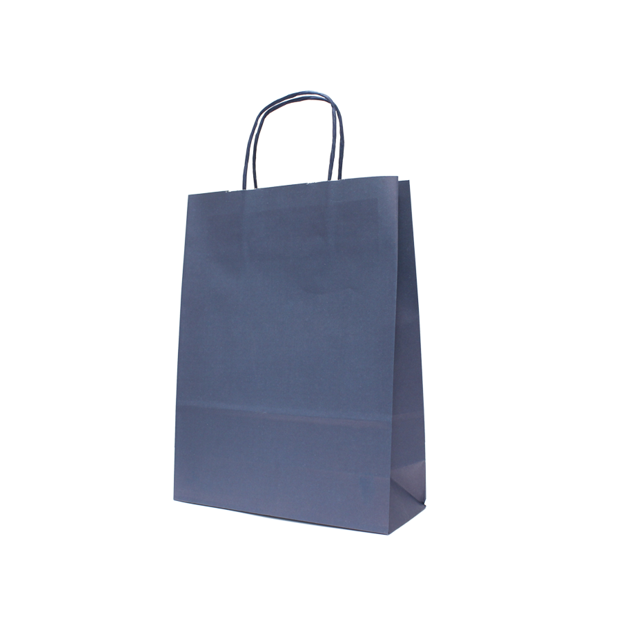 Sacos Asa Torcida Kraft Branco 90g - Azul Marinho