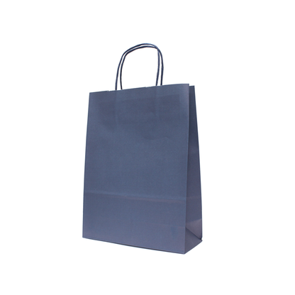 Sacos Asa Torcida Kraft Branco 90g - Azul Marinho